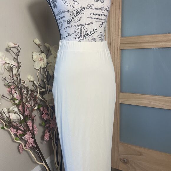 Meshki Basics Rylie Midi Skirt M Pencil Stretchy Boho Festival - Picture 2 of 7